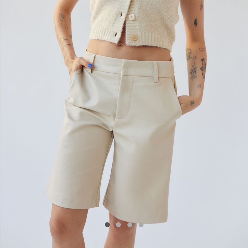 Leather shorts
